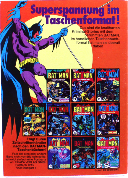 DC Comics Batman Comic Taschenbuch Nr. 38 (1987) von Ehapa